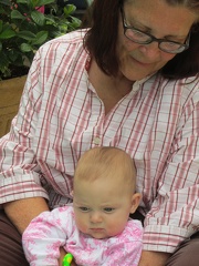 Grandma Carriere and Olivia by the pool3